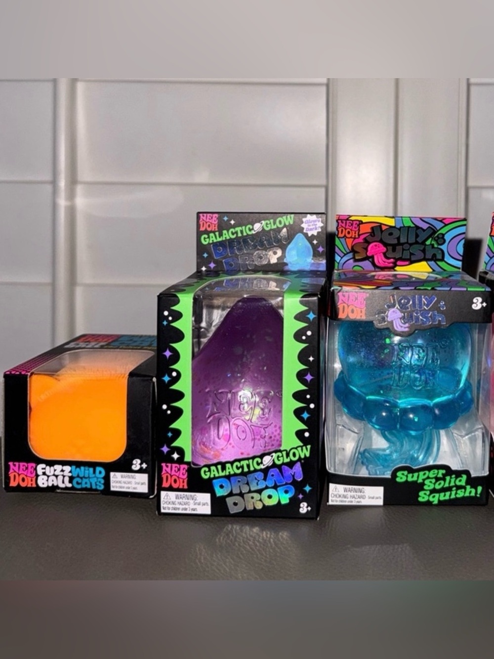NEEDOH Fuzz Wild Cat 🐱 🧡Jelly Squish & Galactic Glow BUNDLE of3️⃣